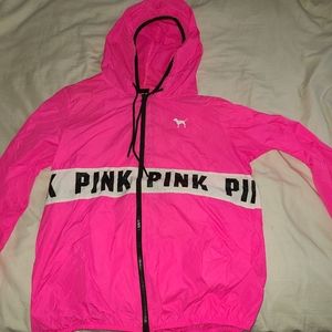 neon pink windbreaker